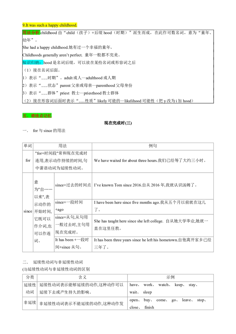 （同步100分背默）Unit10I'vehadthisbikeforthreeyears知识清单（背诵版）_新人教八下资料包_35赠送其它_八年级英语下册（人教版）_同步知识背默-V30