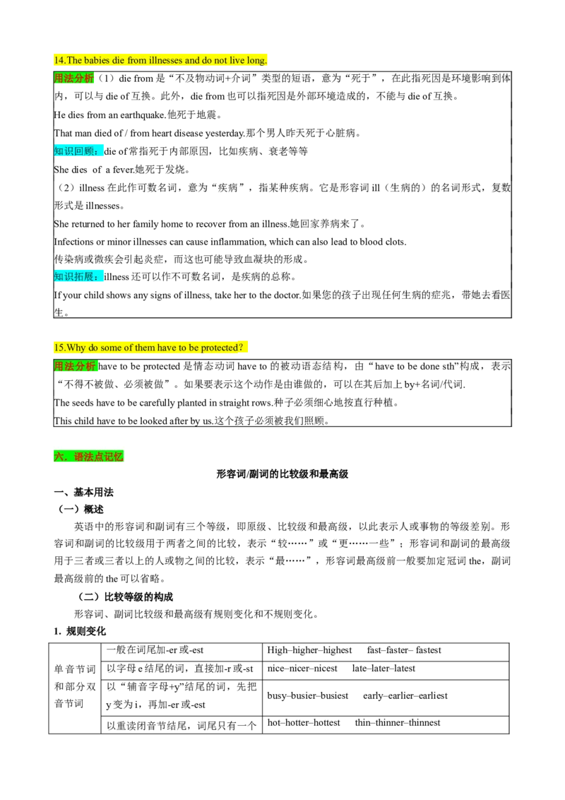 （同步100分背默）Unit7What'sthehighestmountainintheworld？知识清单（背诵版）_新人教八下资料包_35赠送其它_八年级英语下册（人教版）_同步知识背默-V30