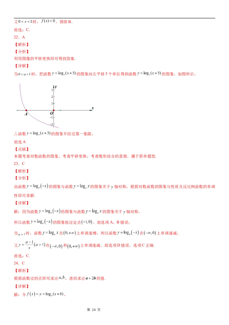 微专题对数函数的图象和性质学案&mdash;&mdash;2023届高考数学一轮《考点&middot;题型&middot;技巧》精讲与精练_2.2025数学总复习_赠品通用版（老高考）复习资料_一轮复习