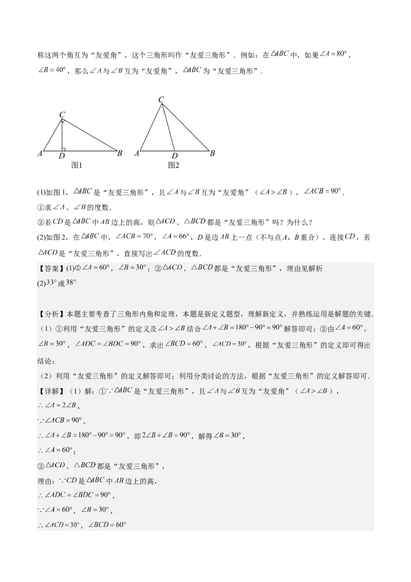 专题04三角形经典大题重难点题型专训（7大题型）（教师版）_初中数学_八年级数学上册（人教版）_重难点专题提升-V7_2025版