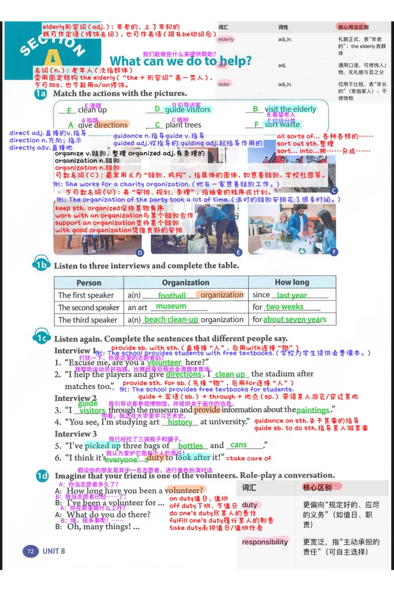 新人教八下U8_新人教八下资料包_01课堂笔记共3套完整版_课堂笔记版本1U1-U8