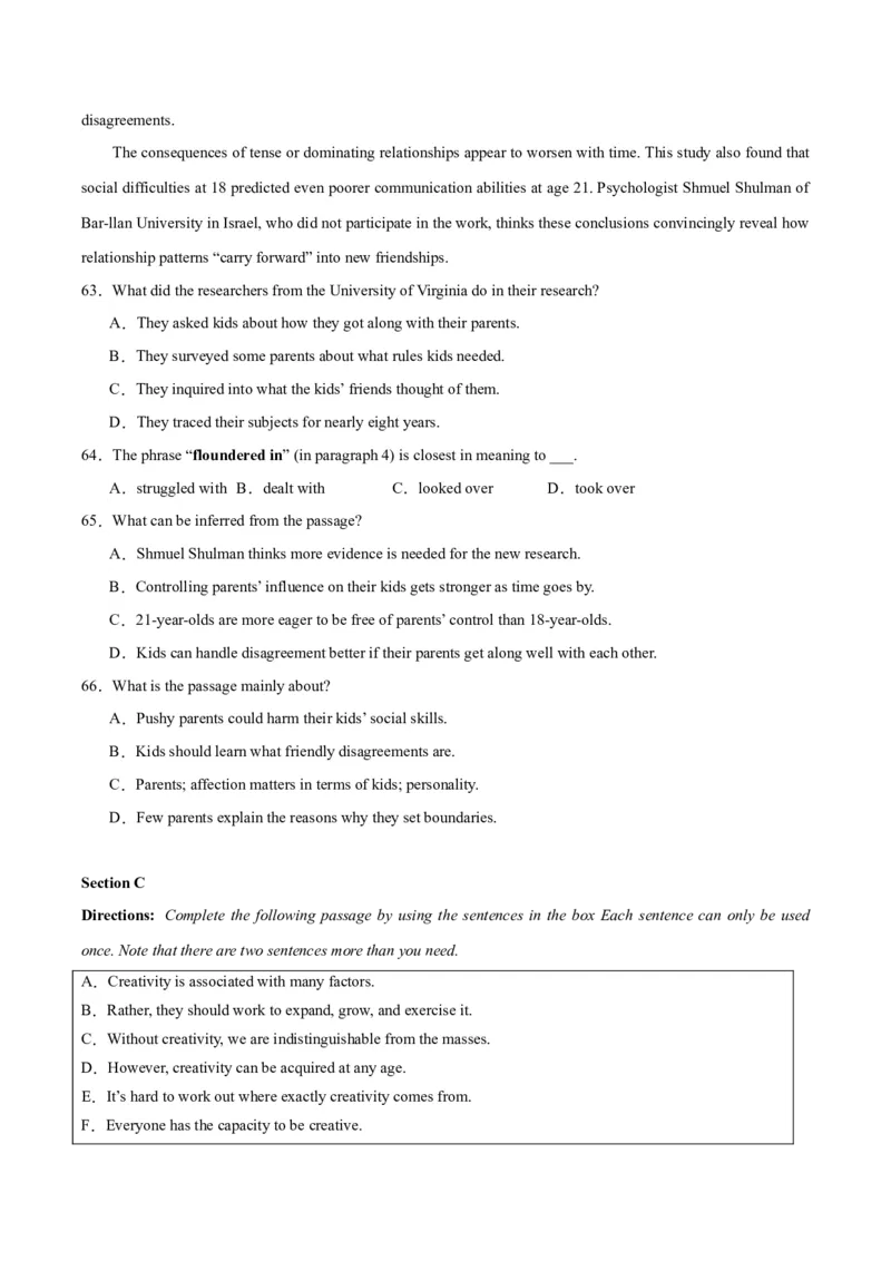黄金卷06-赢在高考&middot;黄金8卷备战2024年高考英语模拟卷（上海专用）（考试版）_3.2025英语总复习_2024年新高考资料_4.2024高考模拟预测试卷