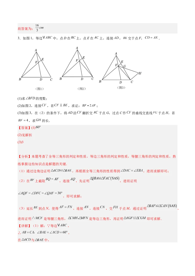 专题03等腰三角形的判定与性质重难点题型专训（16大题型+15道拓展培优）（教师版）_初中数学_八年级数学上册（人教版）_重难点专题提升-V7_2025版