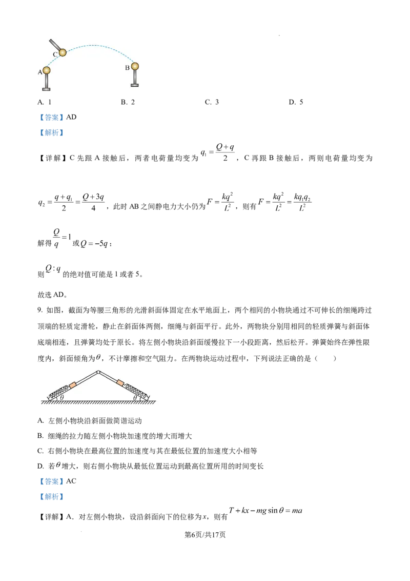 精品解析：2025年高考河北卷物理真题（解析版）_2025年全国各省市全科高考真题及答案_版本二（互相补充）_6、各省市全科真题及答案（按省份分类）_11、河北卷（全科，持续更新）_物理