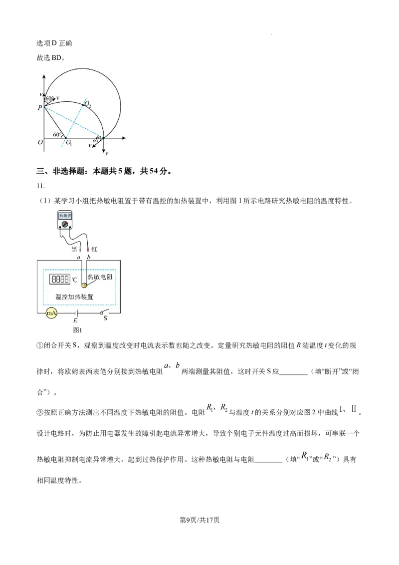 精品解析：2025年高考河北卷物理真题（解析版）_2025年全国各省市全科高考真题及答案_版本二（互相补充）_6、各省市全科真题及答案（按省份分类）_11、河北卷（全科，持续更新）_物理