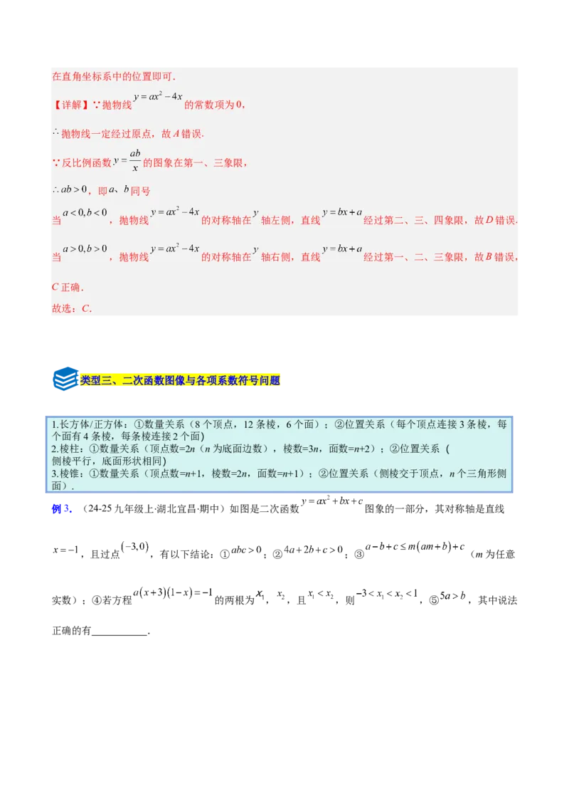 专题05二次函数图象和性质与系数的四类综合题型（压轴题专项训练）（教师版）_初中数学_九年级数学上册（人教版）_压轴题专项-V5_2026版