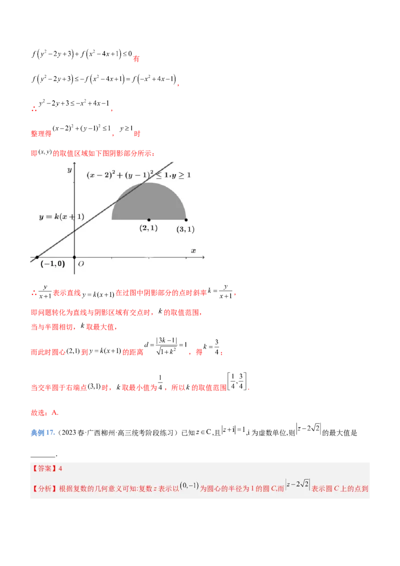 思想03数形结合思想（讲）解析版_2.2025数学总复习_2023年新高考资料_二轮复习_备战2023年高考数学二轮复习考点精讲练（新教材&middot;新高考）