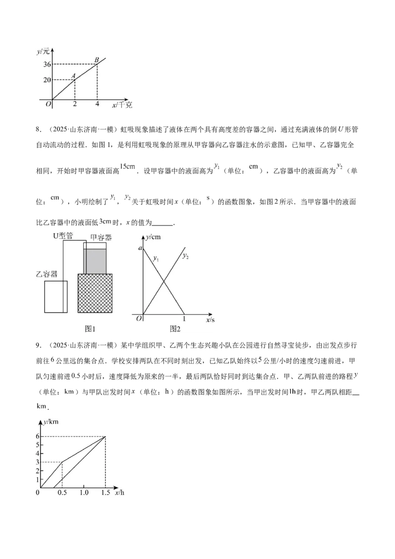 专题04一次函数的实际应用重难点题型专训（12大题型+15道提优训练）（学生版）_初中数学_八年级数学下册（人教版）_重难点专题提升-V7_2025版