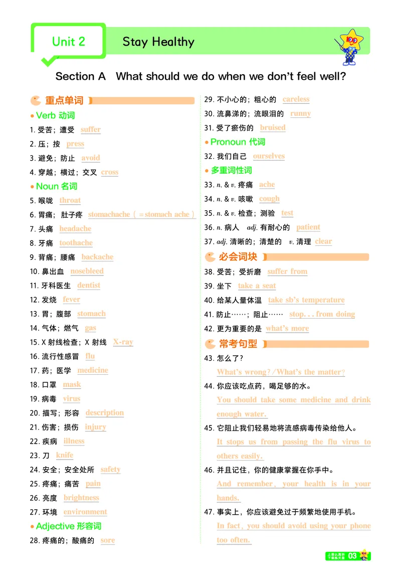 重点单词短语句型背诵本_新人教八下资料包_27重点单词短语句型背诵本（全册）