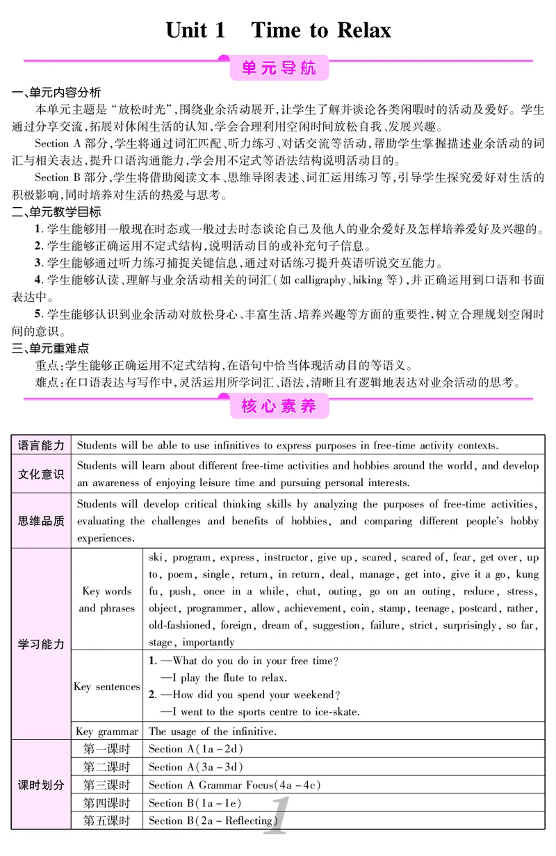 八人英下册教案_新人教八下资料包_00核心素养教案完整版_课堂内外教案