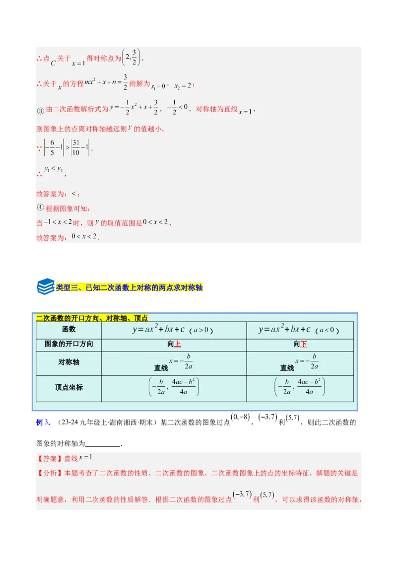 专题04二次函数的图象和性质的五类综合题型（压轴题专项训练）（教师版）_初中数学_九年级数学上册（人教版）_压轴题专项-V5_2026版