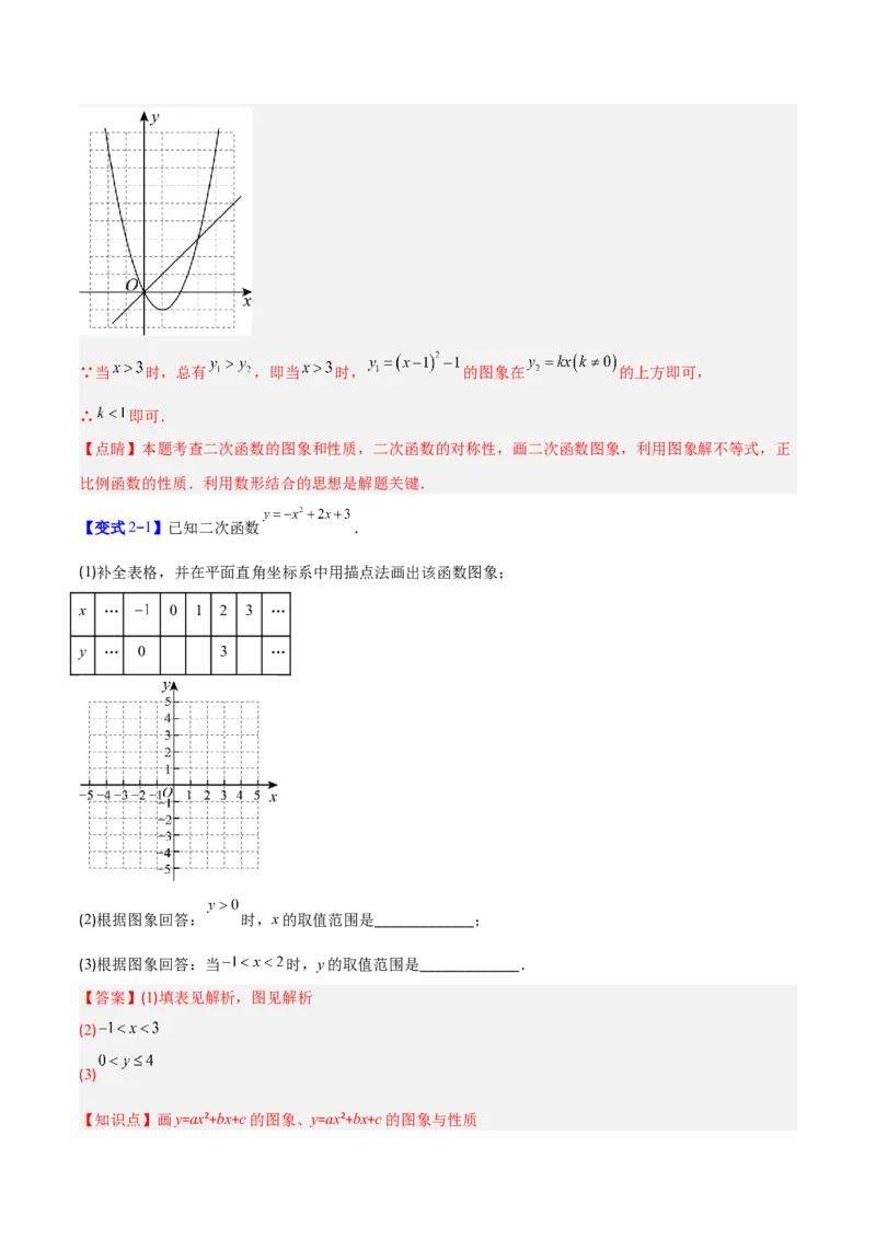 专题04二次函数的图象和性质的五类综合题型（压轴题专项训练）（教师版）_初中数学_九年级数学上册（人教版）_压轴题专项-V5_2026版