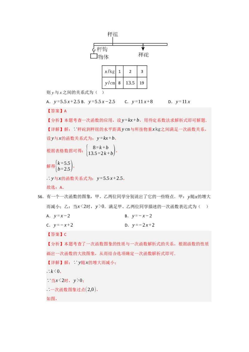 专题03一次函数的图像与性质（十一大题型）（题型专练）（教师版）_初中数学_八年级数学下册（人教版）_知识解读与题型专练-V14_2025版