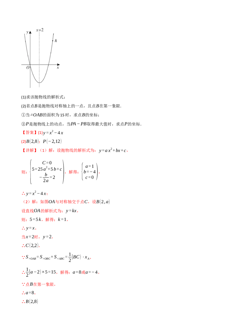 专题02二次函数中的最值问题（40题）（举一反三专项训练）（教师版）_初中数学_九年级数学上册（人教版）_母题专项-U66_2026版