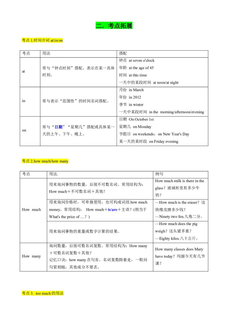 专题02考点拓展2&冠词、名词&写作指导（学校生活）（解析版）_七下外研版2026英语_2026春版本一_新外研英语7下_2025春外研七下：自学包_2025春外研七下：寒假讲义Word
