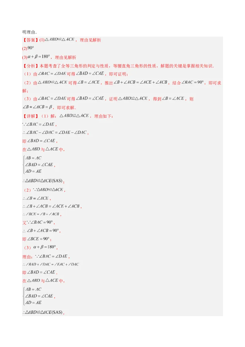 专题05判定三角形全等的三大基本思路（专项训练）（解析版）_初中数学_八年级数学上册（人教版）_专项训练