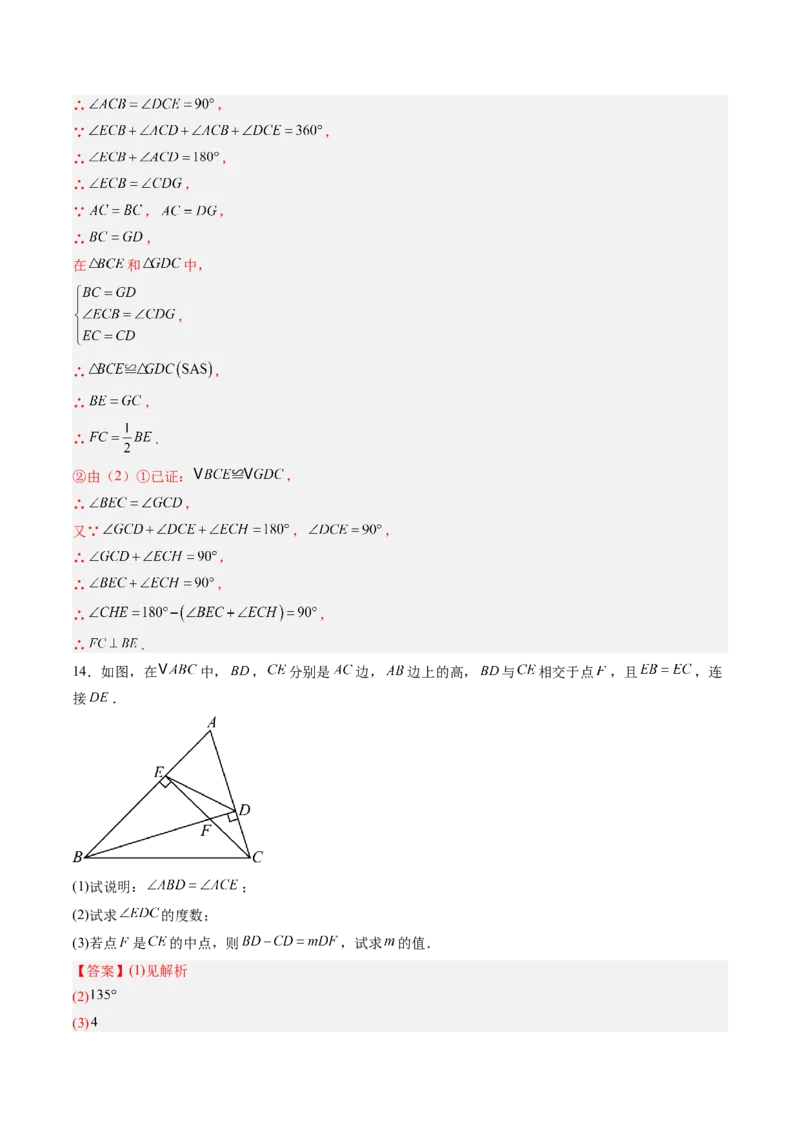 专题05判定三角形全等的三大基本思路（专项训练）（解析版）_初中数学_八年级数学上册（人教版）_专项训练