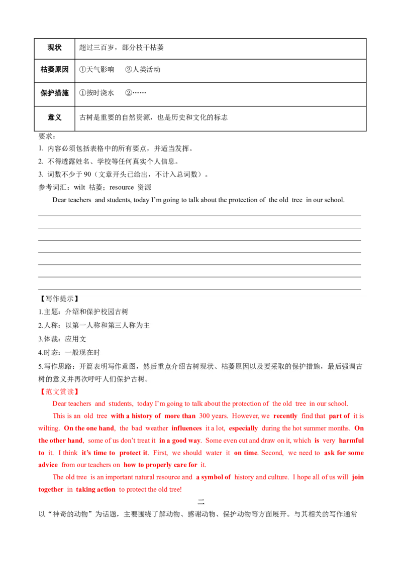 专题05考点拓展5&肯定句、否定句、疑问句及转化方法&写作指导（动植物介绍）（解析版）_七下外研版2026英语_2026春版本一_新外研英语7下_2025春外研七下：自学包