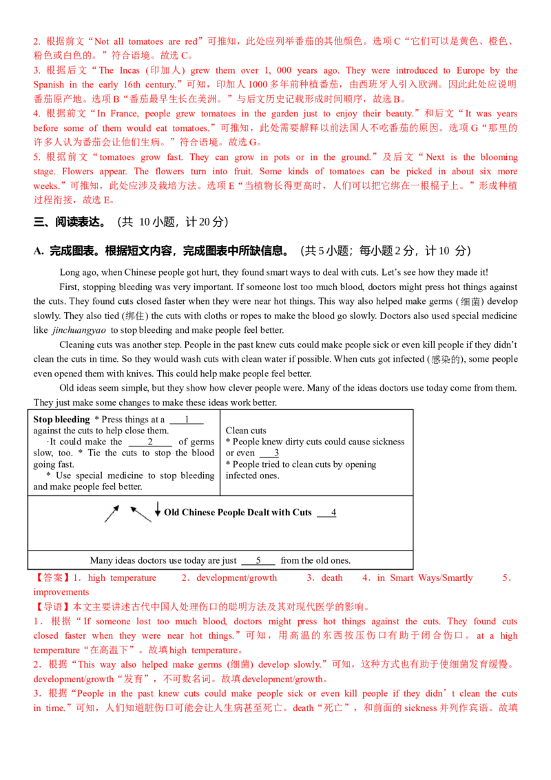 八年级Unit2单元自测&middot;成都市专用（解析版）_新人教八下资料包_00、更新资料3月16日_单元测试(4)_新课标资料（看这里面）_Unit2StayHealthy（单元自测&middot;成都专用）