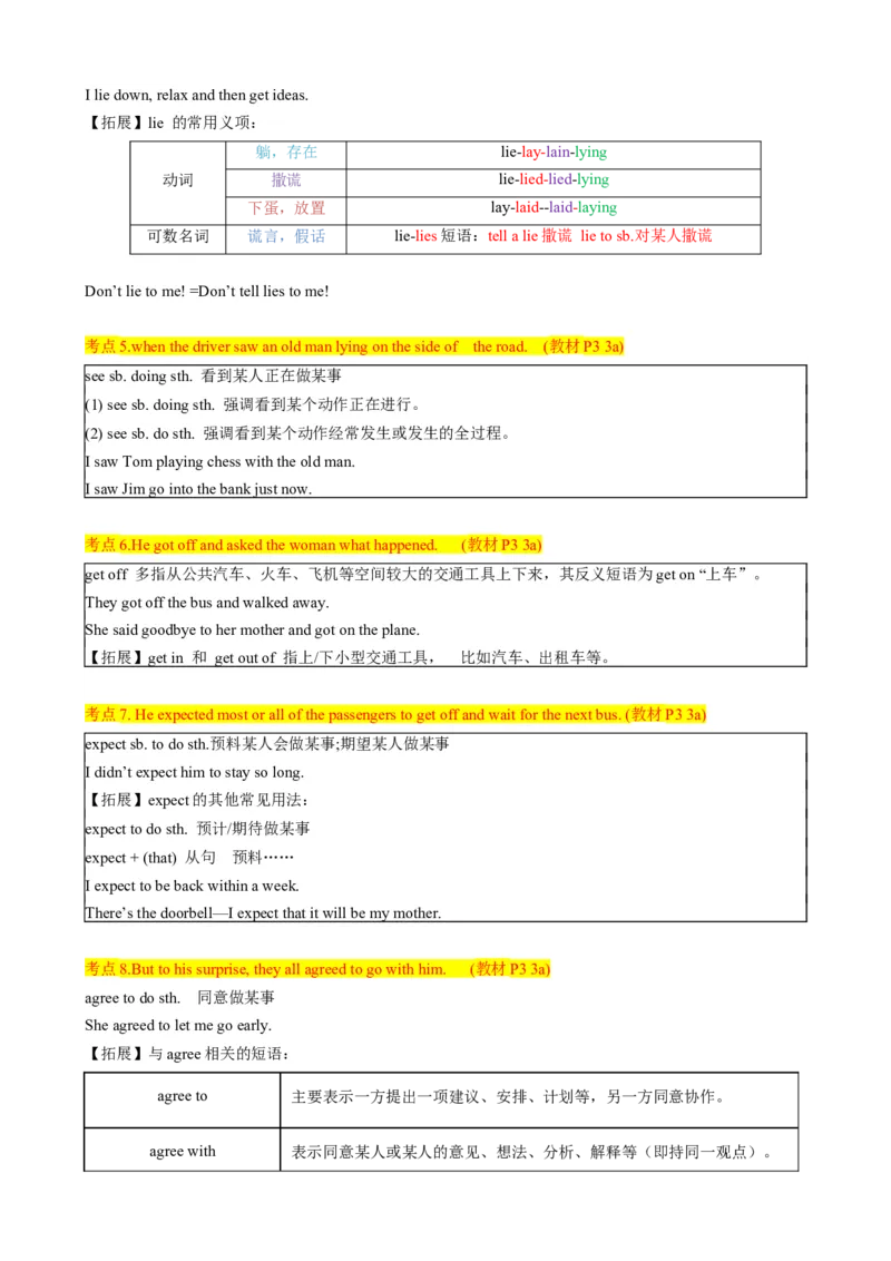 背默Unit1What'sthematter？知识清单（背诵版）_新人教八下资料包_35赠送其它_八年级英语下册（人教版）_同步知识背默-V30