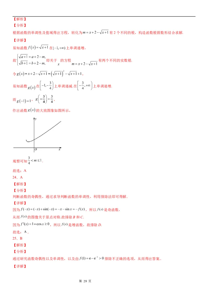 微专题函数图象问题学案&mdash;&mdash;2023届高考数学一轮《考点&middot;题型&middot;技巧》精讲与精练_2.2025数学总复习_赠品通用版（老高考）复习资料_一轮复习