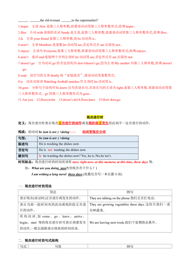 专题03考点拓展3&一般现在时、现在进行时&写作指导（兴趣爱好）（解析版）_七下外研版2026英语_2026春版本一_新外研英语7下_2025春外研七下：自学包