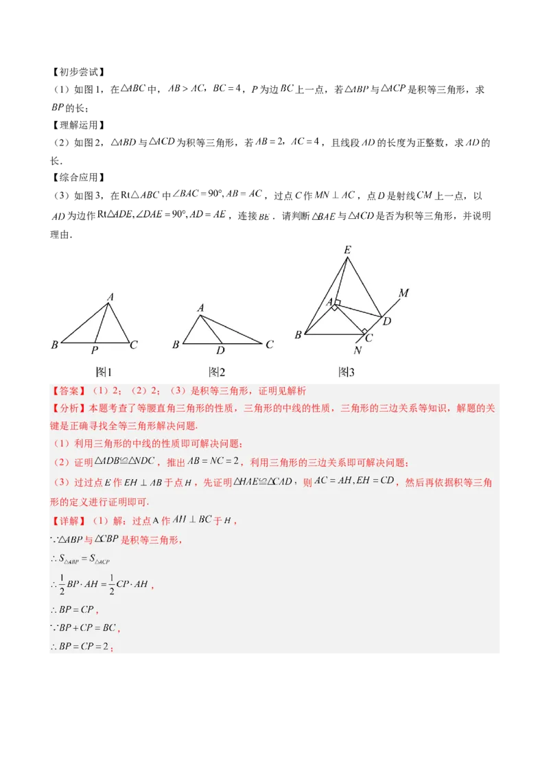 专题03全等三角形中动点与新定义型问题（专项训练）（解析版）_初中数学_八年级数学上册（人教版）_知识点汇总-U105_2026版