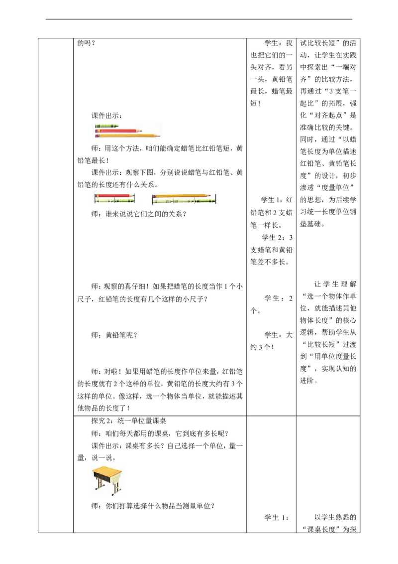 1.1《统一长度单位的必要性》教案_二年级数学下册（苏教版）_第二套_03课件+教案（大单元）已更到1单元_1.1《统一长度单位的必要性》教案