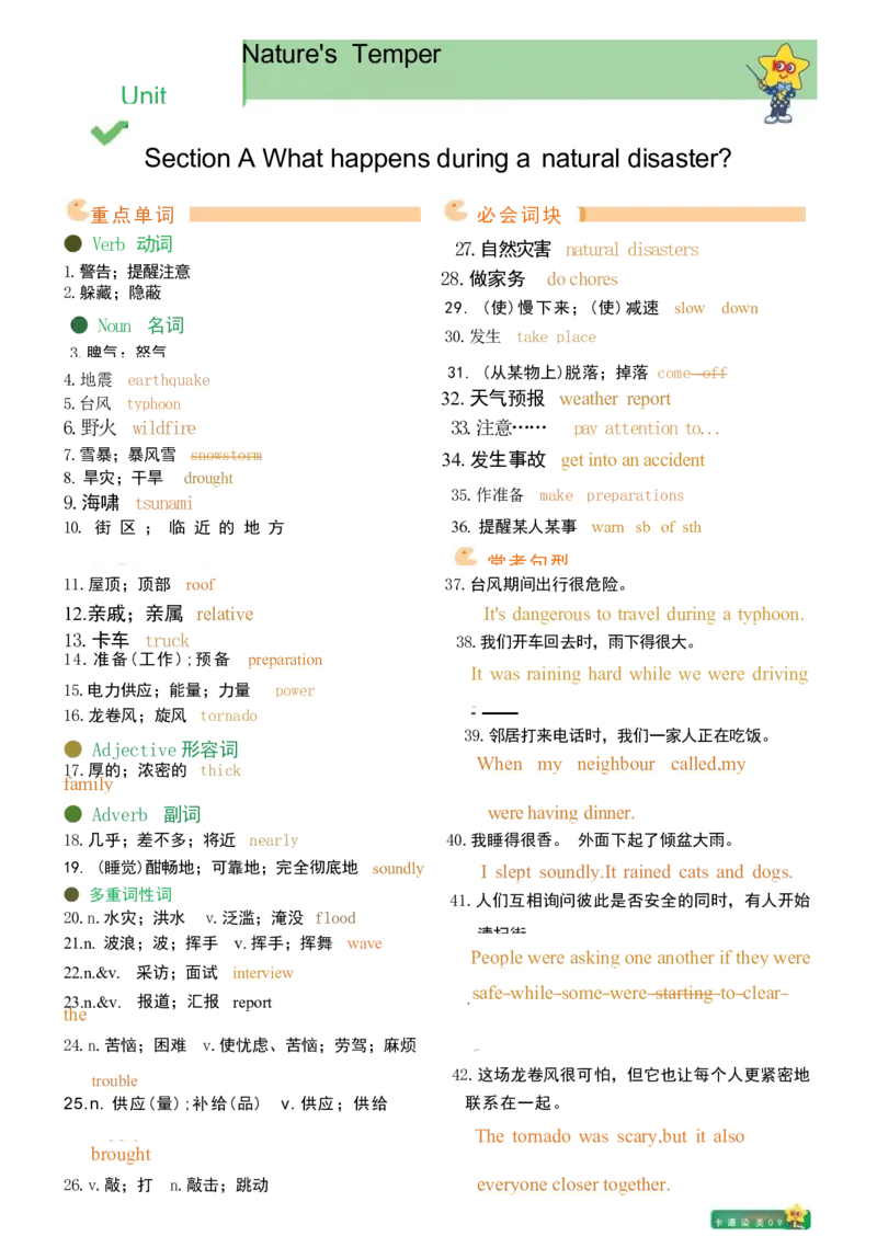 重点单词短语句型背诵本_新人教八下资料包_27重点单词短语句型背诵本（全册）