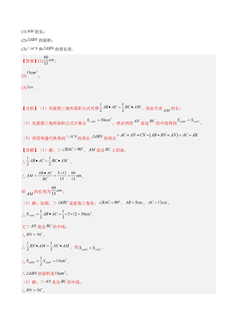 专题03三角形章末重难点题型专训（教师版）_初中数学_八年级数学上册（人教版）_重难点专题提升-V7_2024版