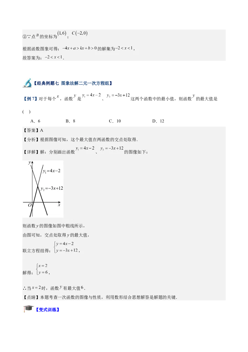 专题03一次函数与方程、不等式重难点题型专训（8大题型+15道拓展培优）（教师版）_初中数学_八年级数学下册（人教版）_重难点专题提升-V7_2024版