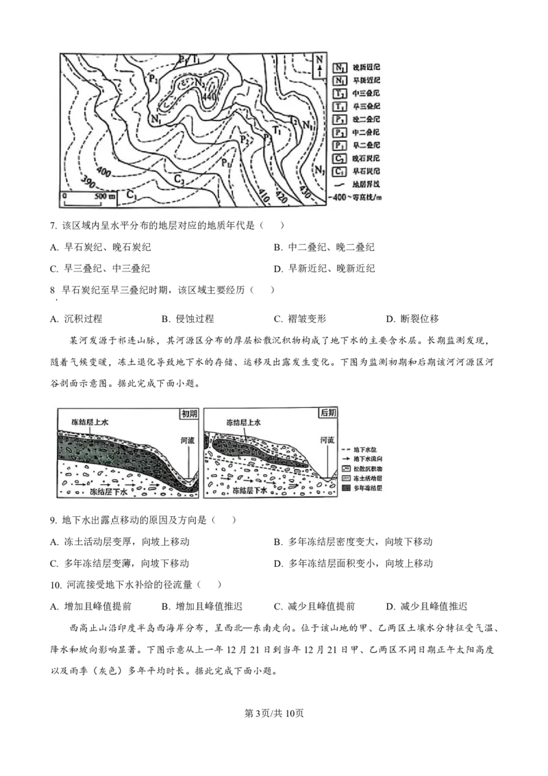 2025年黑龙江、吉林、辽宁、内蒙古高考地理真题_2025年全国各省市全科高考真题及答案_版本二（互相补充）_6、各省市全科真题及答案（按省份分类）_16、辽宁卷（全科，持续更新）_地理