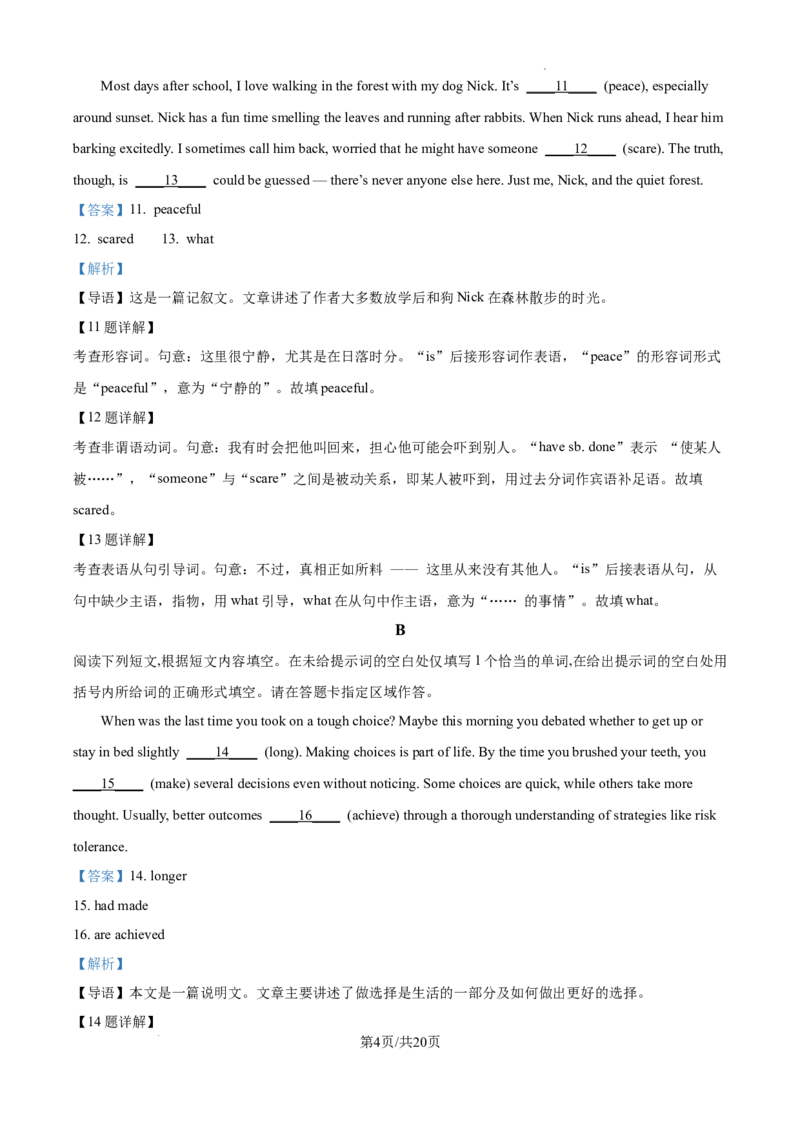 精品解析：2025高考北京卷英语（解析版）_2025年全国各省市全科高考真题及答案_版本二（互相补充）_4、上海卷（全科，持续更新）_英语