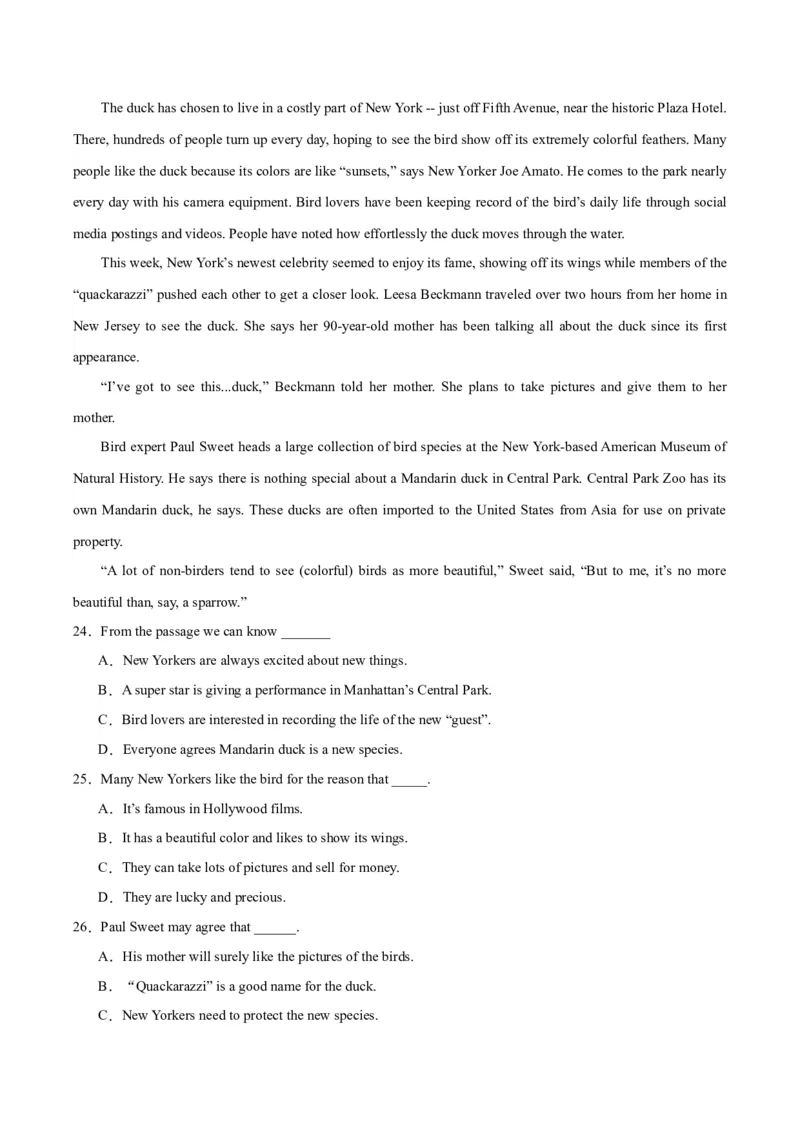 黄金卷06-赢在高考&middot;黄金8卷备战2024年高考英语模拟卷（新高考II卷专用）（试卷版）_3.2025英语总复习_2024年新高考资料_4.2024高考模拟预测试卷