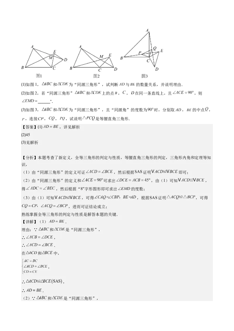 专题05全等三角形中动点与新定义型的四种考法（教师版）_初中数学_八年级数学上册（人教版）_压轴题攻略-V9_2025版