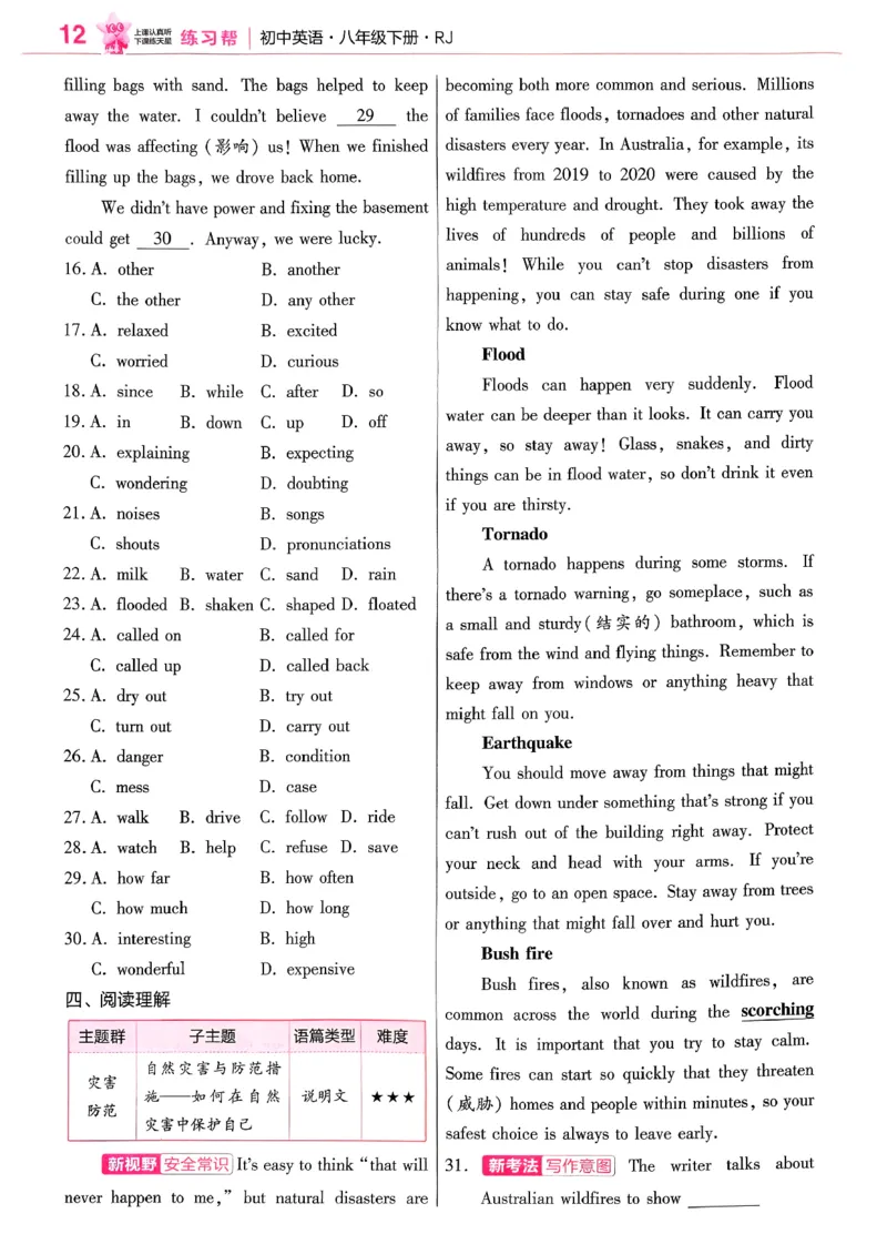 练习帮_新人教八下资料包_23多套教辅合集_2026春初中英语7-9年级下册《新教材帮＋练习帮》含答案（人教版）_26春教材帮八下人教版英语