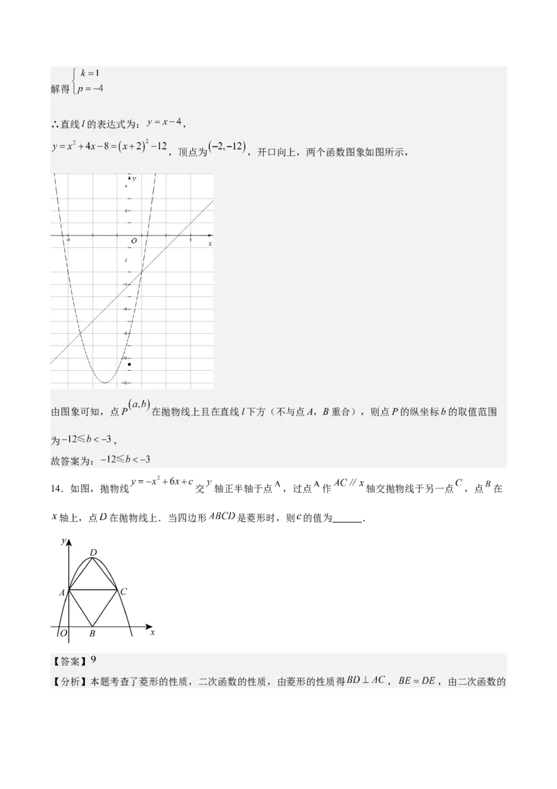 专题02二次函数的图象与性质重难点题型专训（15大题型+20道拓展培优）（教师版）_初中数学_九年级数学上册（人教版）_重难点专题提升-V7_2025版
