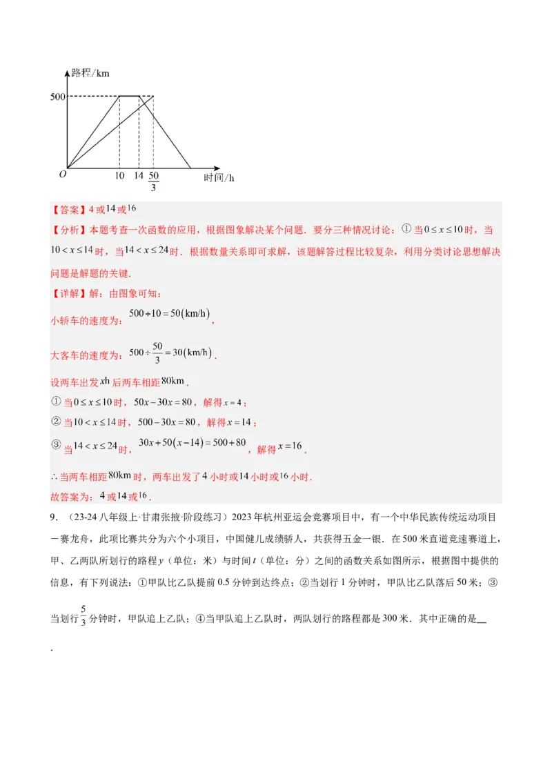 专题04一次函数的应用重难点题型专训（5大题型+15道拓展培优）（教师版）_初中数学_八年级数学下册（人教版）_重难点专题提升-V7_2024版