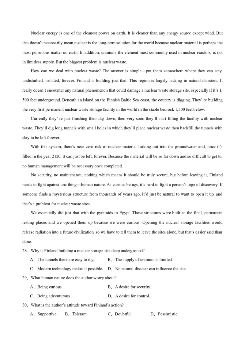 黄金卷07-赢在高考&middot;黄金8卷备战2024年高考英语模拟卷（新高考七省专用）（考试版）_3.2025英语总复习_2024年新高考资料_4.2024高考模拟预测试卷