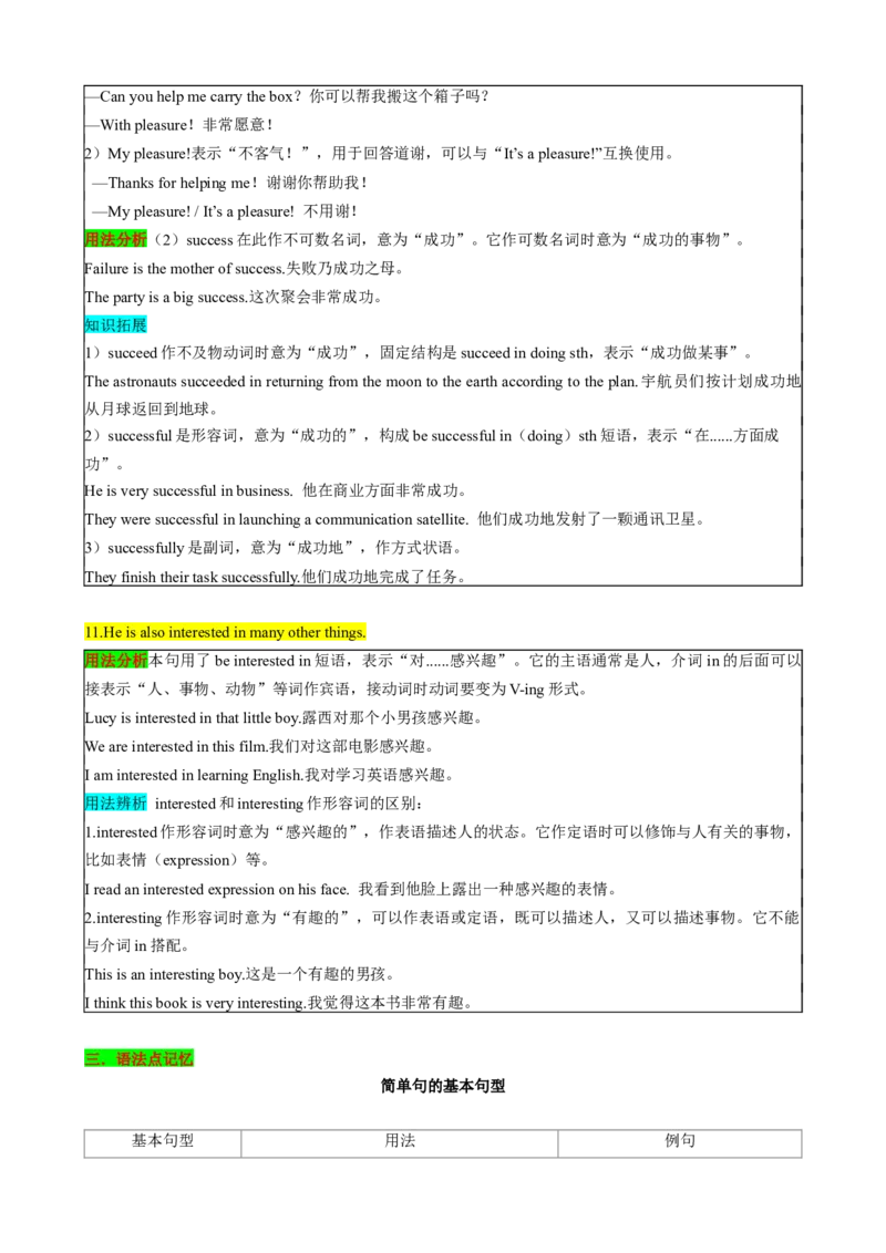 （同步100分背默）Module6Hobbies知识清单（背诵版）_新人教八下资料包_35赠送其它_八年级英语下册（人教版）_同步知识背默-V30