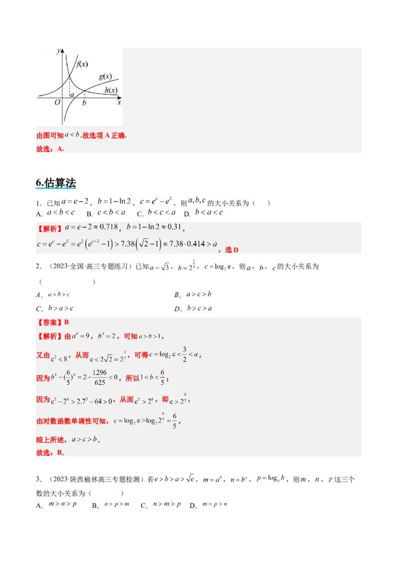 思维拓展04指对幂值的比较大小的常见七大类型（精讲+精练）-2025年高考数学一轮复习讲义及高频考点归纳与方法总结（新高考通用）解析版_2.2025数学总复习_2025年新高考资料_一轮复习