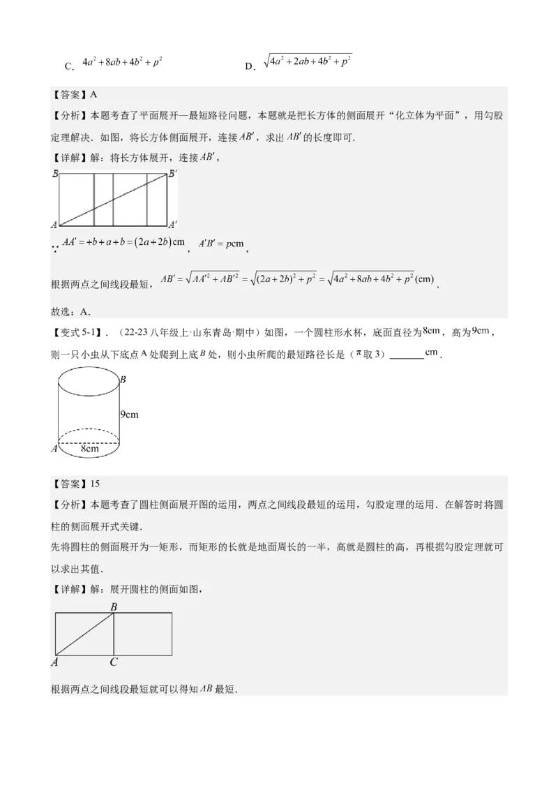 专题02勾股定理全章复习攻略（2个概念2个定理3种方法2个应用2种思想专练）教师版_初中数学_八年级数学下册（人教版）_期末专项复习-U276_2024版