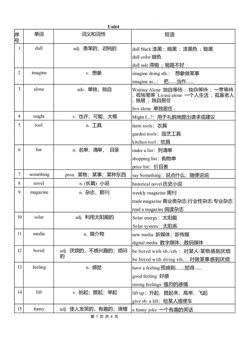 Unit4单词扩展2024-2025学年外研版（2024）七年级英语下册_七下外研版2026英语_2025春_9.单词拓展