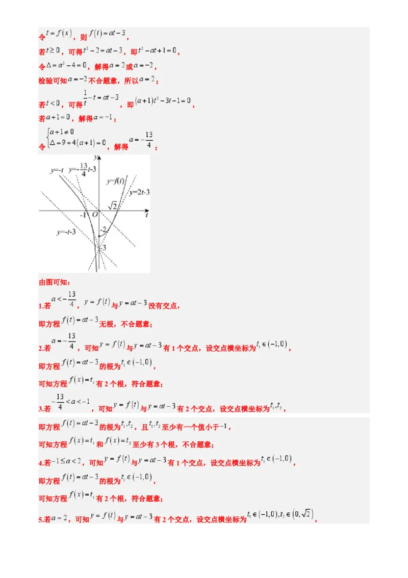 思维拓展05嵌套函数的零点问题（精讲精练）-2025年高考数学一轮复习讲义及高频考点归纳与方法总结（新高考通用）解析版_2.2025数学总复习_2025年新高考资料_一轮复习