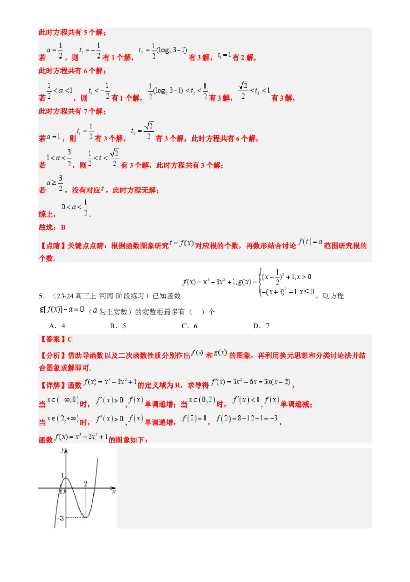 思维拓展05嵌套函数的零点问题（精讲精练）-2025年高考数学一轮复习讲义及高频考点归纳与方法总结（新高考通用）解析版_2.2025数学总复习_2025年新高考资料_一轮复习