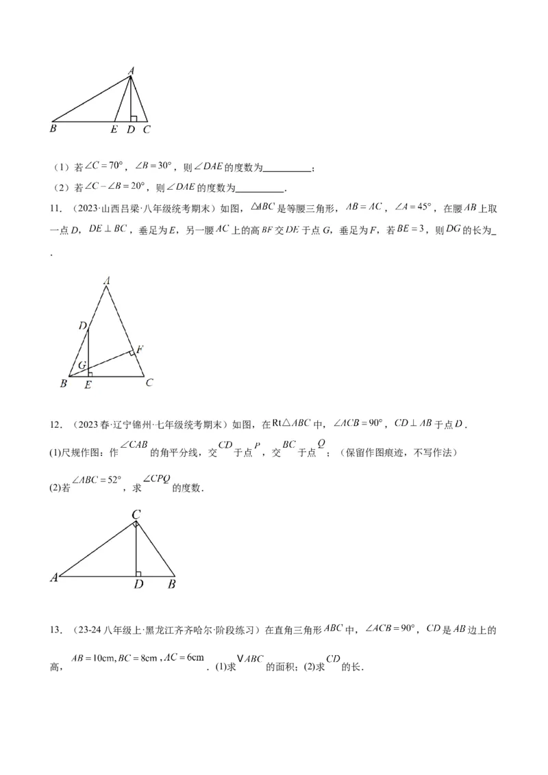专题05三角形中的倒角模型之高分线模型、双（三）垂直模型解读与提分精练（人教版）（学生版）_初中数学_八年级数学上册（人教版）_常见几何模型全归纳-V13_2025版