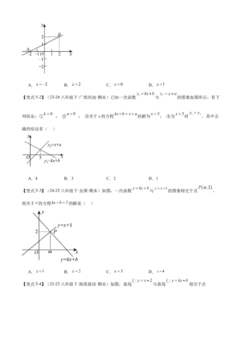 专题04一次函数（考点清单，5考点梳理+8题型解读）学生版_初中数学_八年级数学下册（人教版）_期末专项复习-U276_2025版