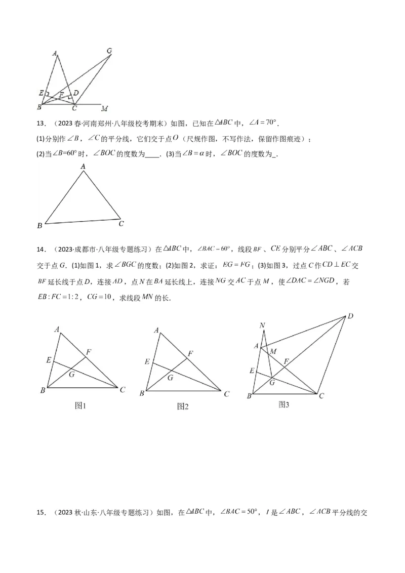 专题02三角形中的倒角模型之双角平分线模型解读与提分精练（人教版）（学生版）_初中数学_八年级数学上册（人教版）_常见几何模型全归纳-V13_2025版