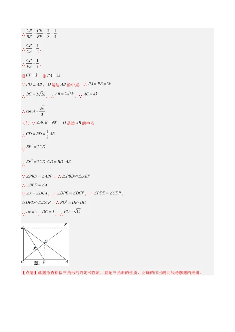 专题02相似三角形重要模型之母子型（共边共角模型）模型解读与提分精练（人教版）（教师版）_初中数学_九年级数学下册（人教版）_常见几何模型全归纳-V13_2025版