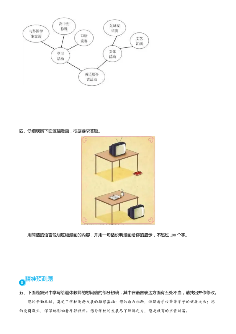 原创（新高考）2021届高考二轮精品专题八语言表达简明、连贯、得体、准确、鲜明、生动学生版_01高考语文_12021年新高考资料_2021届（新高考）语文二轮精品专题